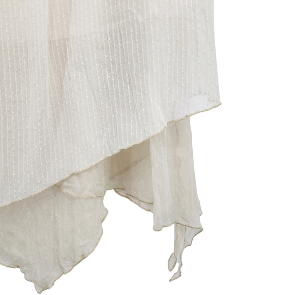 Neil & David Women's Vintage Textured Asymmetrical French Knot Midi Fairy Skirt - Picture 4 of 7